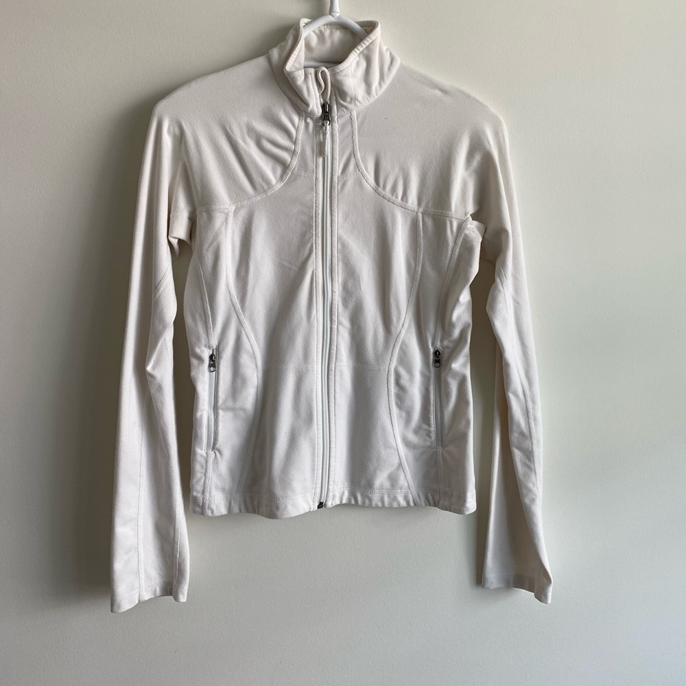 White LULULEMON Zip-Up Hoodie